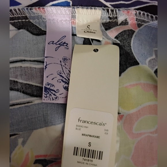 Alya For Francesca's Women's S Wrap Floral Multicolor High Low Lightweight Skirt - Picture 5 of 7